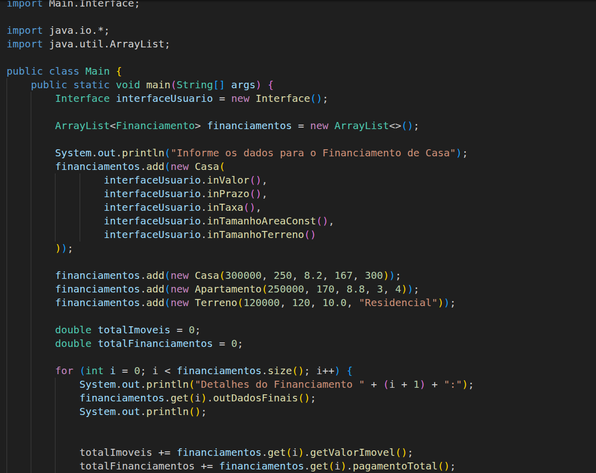 Sistema Financiamento